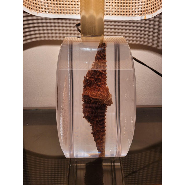 Vintage Marine Style Acrylic Glass Table Lamp, 1970s For Sale - Image 9 of 17