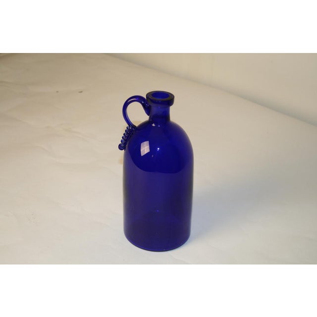 Blue Vintage Italian Murano Glass Vase by Vittorio Zecchin For Sale - Image 8 of 18