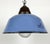 1960s Industrial Blue Enamel and Cast Iron Pendant Light with Glass Cover, 1960s For Sale - Image 5 of 18