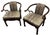Gorgeous pair of James Mont style Drexel Heritage chairs. Upholstered with bamboo themed fabric, these chairs have been...