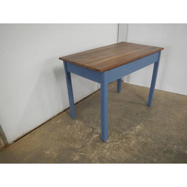 Blue Spruce and Chestnut Table, 1950s For Sale - Image 8 of 8