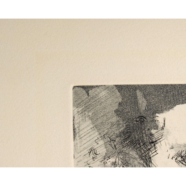 Abstract 1962 Portrait Etching by Jack Levine For Sale - Image 3 of 6
