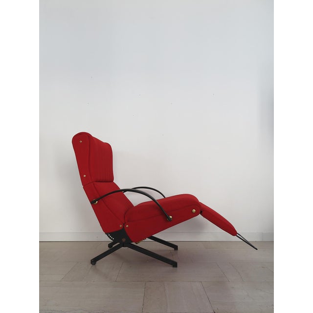Mid-Century Modern Italian Model P40 Reclining Chair by Osvaldo Borsani for Tecno, Italy, 1950s For Sale - Image 3 of 18