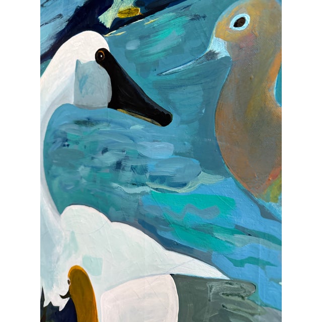 “Nosey Neighbors” a Swan Painting by LWren Walraven For Sale - Image 12 of 14