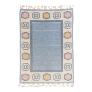 Ingegerd Silow Vintage Swedish Rollakan Rug, 05'07 X 07'07 For Sale