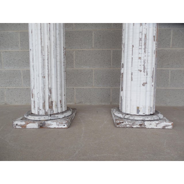 Vintage Architectural Salvage Greek Revival Pillar Columns A Pair