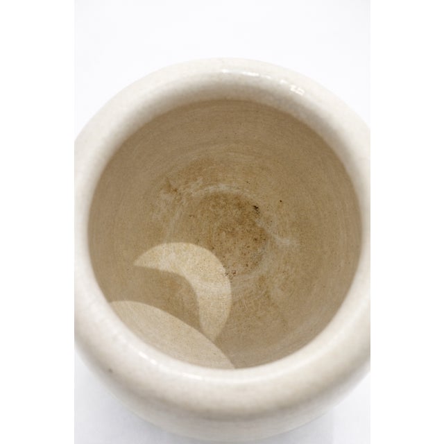 Art Deco Beige Ceramic Vase by Pieter Groeneveldt, 1930 For Sale - Image 6 of 8
