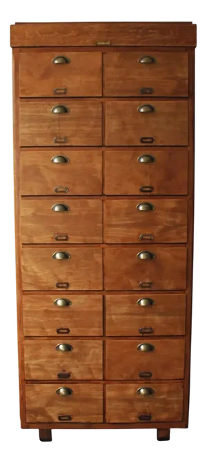 Wooden Notary Cabinet, 1930s