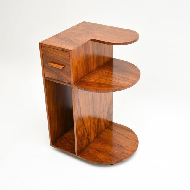 Art Deco Figured Walnut Side Table, 1930s For Sale - Image 4 of 13