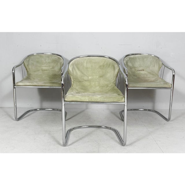 Metal Vintage Cantilever Chairs by Gastone Rinaldi for Rima, 1970s, Set of 4 For Sale - Image 7 of 18