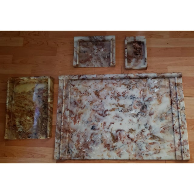 Beautiful Faux Marble/Granite four piece desk top set. Would look gorgeous and make your desk stand out! No matter what...