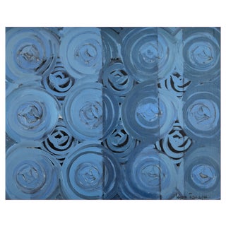 Lison Favarger, Cadences II, Oil on Canvas, 1980s, Framed For Sale