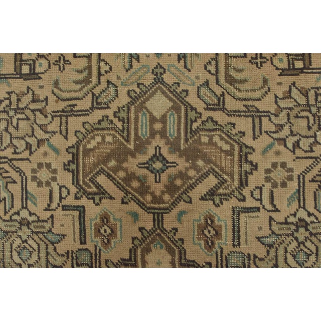 Tabriz Rug 9’8” X 12’9” Pink Wool Vintage Distressed Hand-Knotted Carpet For Sale - Image 9 of 15