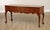 High Quality Vintage Burl Walnut Console or Hunt Board with Four Drawers and Carved Legs and Ball and Claw Feet