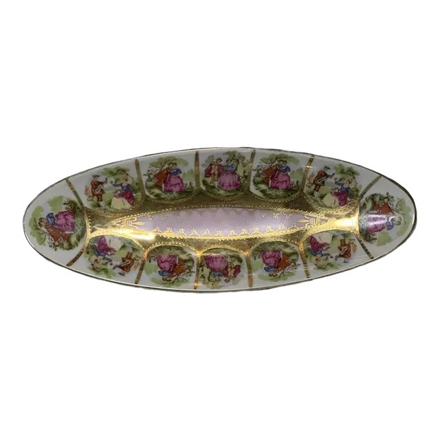 Vintage Royal Vienna Love Story Oval Olive Dish For Sale