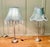 Chrome Bedside Lamps with Beaded Embroidered Shades, 1980, Set of 2 For Sale - Image 4 of 8