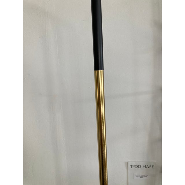 Gold Jacques Adnet Style Floor Lamp For Sale - Image 8 of 8