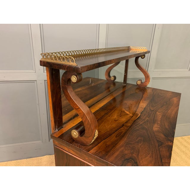 Brown Antique Regency Rosewood Chiffonier, 1820 For Sale - Image 8 of 18
