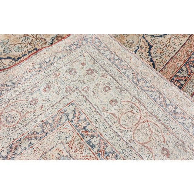 Persian Authentic 19th Century Persian Kirman Carpet For Sale - Image 3 of 10