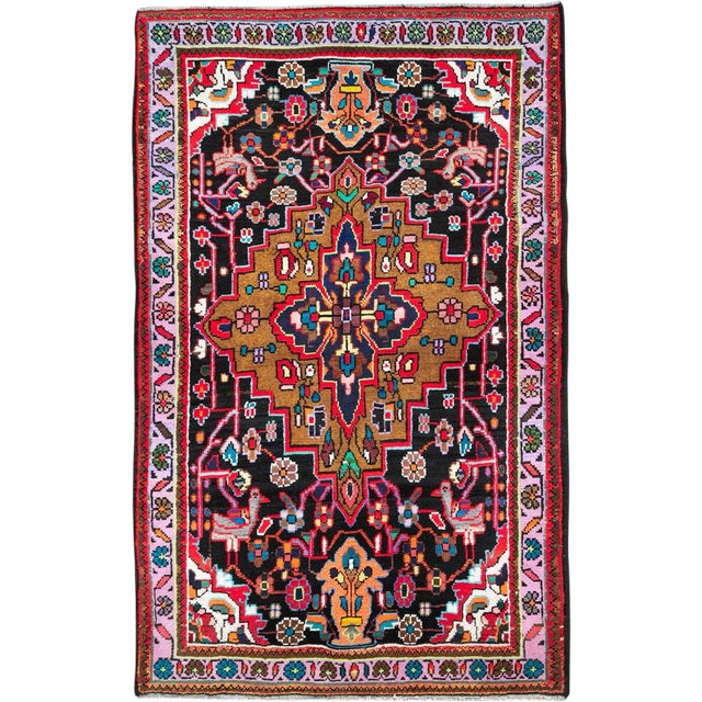 Vintage Persian Hamadan Rug – Size: 3' 4" X 5' 5" For Sale