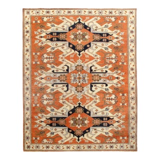 Fine Hand Knotted Kazak Design Rug For Sale