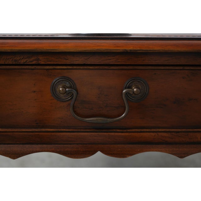 Trosby English Inlaid Leather Top Coffee Table For Sale - Image 14 of 17