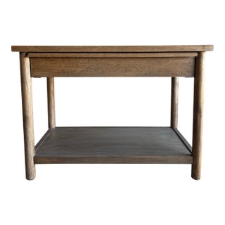 Denmark White Oak Night Stand With Soft Close Drawer in Montana Brown For Sale