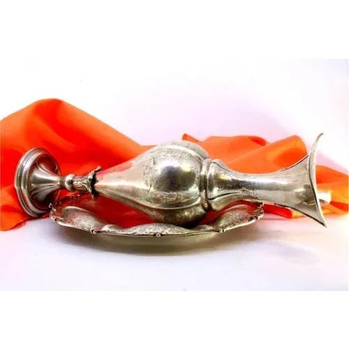 Tall Silver Water Jug with Raised Plate, in Very Good conditions. Designed from 2000 This piece has an attribution mark, I...