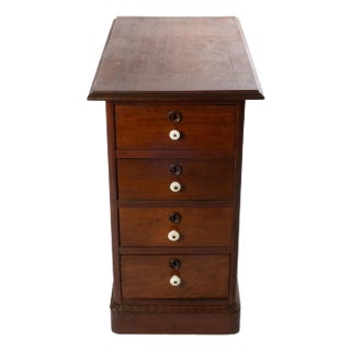 19th Century Walnut Bank of Four Drawers For Sale