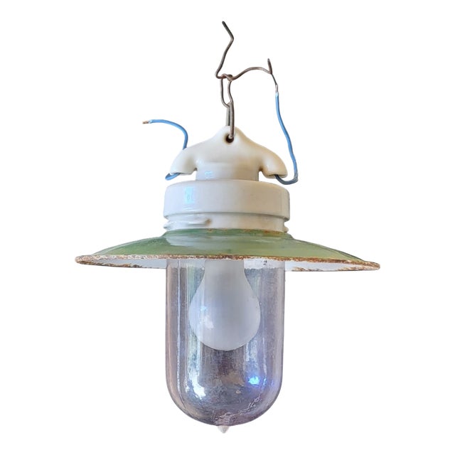 Industrial Pendant Light, 1950s For Sale