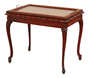 1930 French Style Mahogany Tray Top Coffee Table