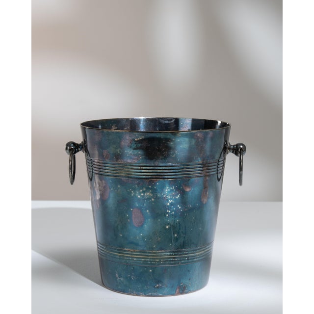 Mid 20th Century France Charcoal Silver Ice Bucket For Sale - Image 13 of 13