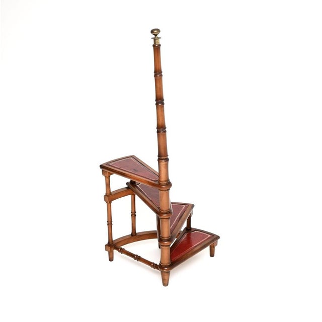 A superb set of antique library steps in the Georgian style. They were made in England, and date from around the 1930’s...