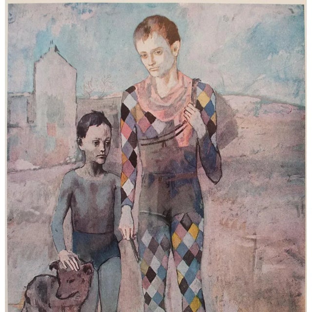 Paper 1950s After Picasso, First Edition Period Full-Color Prints of Blue Harlequin - A Pair For Sale - Image 7 of 13