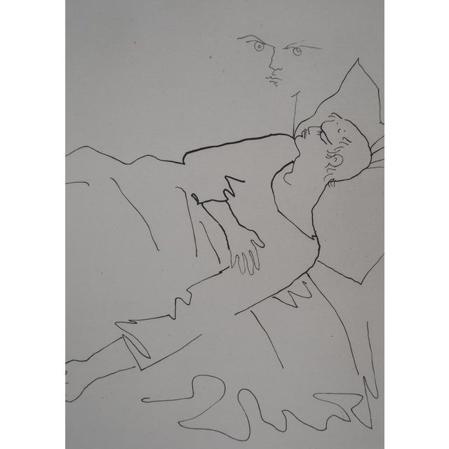 Jean COCTEAU (1889-1963) Count d'Orgel's ball: Solitude and reveries, 1953 Original engraving (Leblanc workshop) Unsigned...