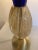 Murano Set of 2 Contemporary Gold and Blue Murano Glass Table Lamp With Shade For Sale - Image 4 of 12