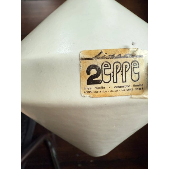 1960s 1960s Midcentury White Ceramic Flower Vase For Sale - Image 5 of 5