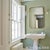 Transitional Schumacher Edwin Stripe Narrow Wallcovering In Sage For Sale - Image 3 of 4