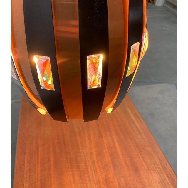 Mid-Century Danish Copper & Black Metal and Prism Pendant Lamp by Werner Schou for Coronell Elektro For Sale - Image 13 of 18
