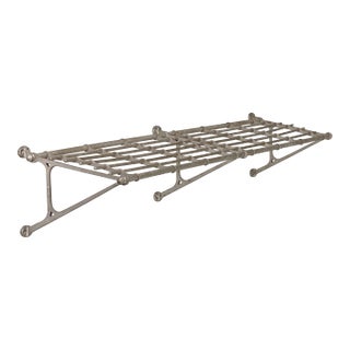 Vintage 1940s Industrial Cast Aluminum Pullman Train Car Luggage Rack Manufactured by Adams & Westlake Co. / Adlake For Sale
