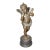 1960's Patinated Winged Putti Sculpture on Marble Base For Sale