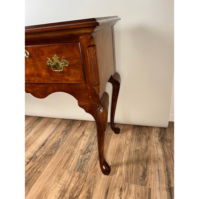 Vintage Solid Cherry Queen Anne Style Sideboard by Henredon For Sale In Boston - Image 6 of 11