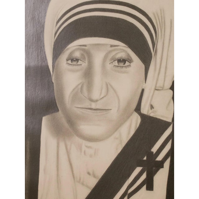 Mid 20th Century Mid 20th Century Mother Teresa in Pencil For Sale - Image 5 of 6