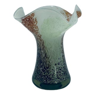 Vintage Art Glass Vase, 1975 For Sale