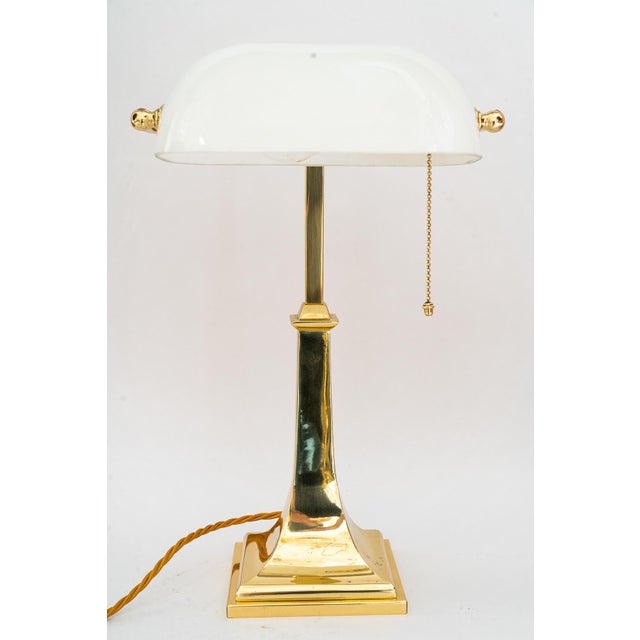 Art Deco Banker Lamp with Glass Shade, 1920s For Sale - Image 12 of 18