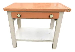 Vintage Hungarian Wood Kitchen Table