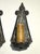 Spanish Revival Pair of Antique c.1920’s Art’s & Crafts / Spanish Revival Hammered Iron With Fleur-De-Lis Motif Wall Sconces With Original Candle Sleeve Socket Covers For Sale - Image 3 of 9