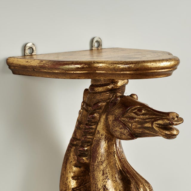 Group of Four Antique Italian Seahorse Wall Brackets For Sale - Image 4 of 12