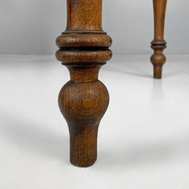Italian Wooden Table with 2 Drawers and Turned Legs, 1800s For Sale - Image 17 of 18