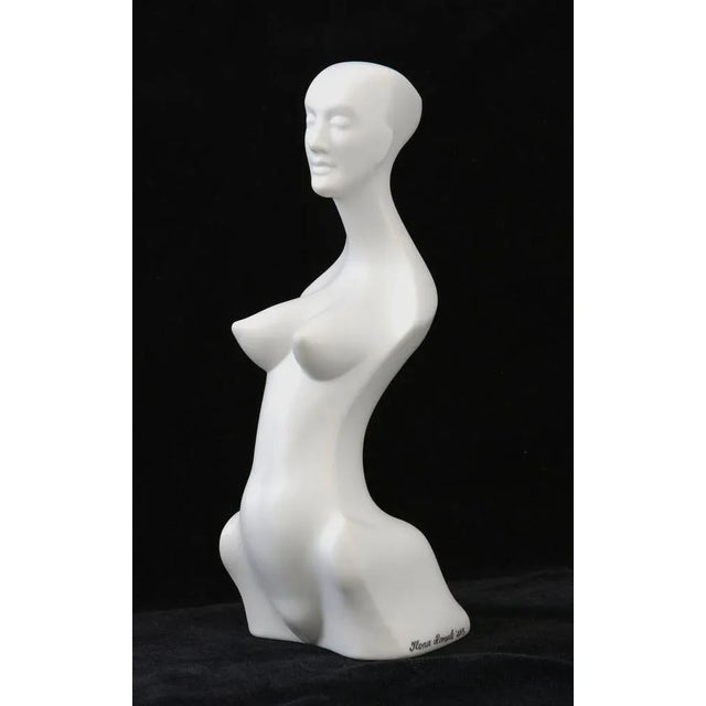 Porcelain Woman Figure with Silver Details by Ilona Romule, 21st Century For Sale - Image 3 of 5